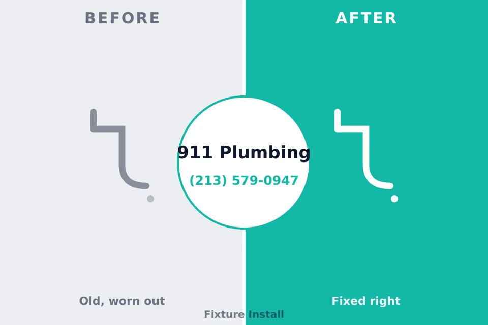 Before and after: plumbing company Des Peres, MO